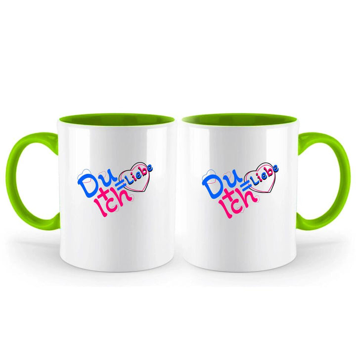 Du + Ich = Liebe-Tasse mit Spruch - printpod.de