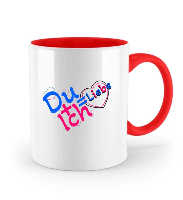 Du + Ich = Liebe-Tasse mit Spruch - printpod.de