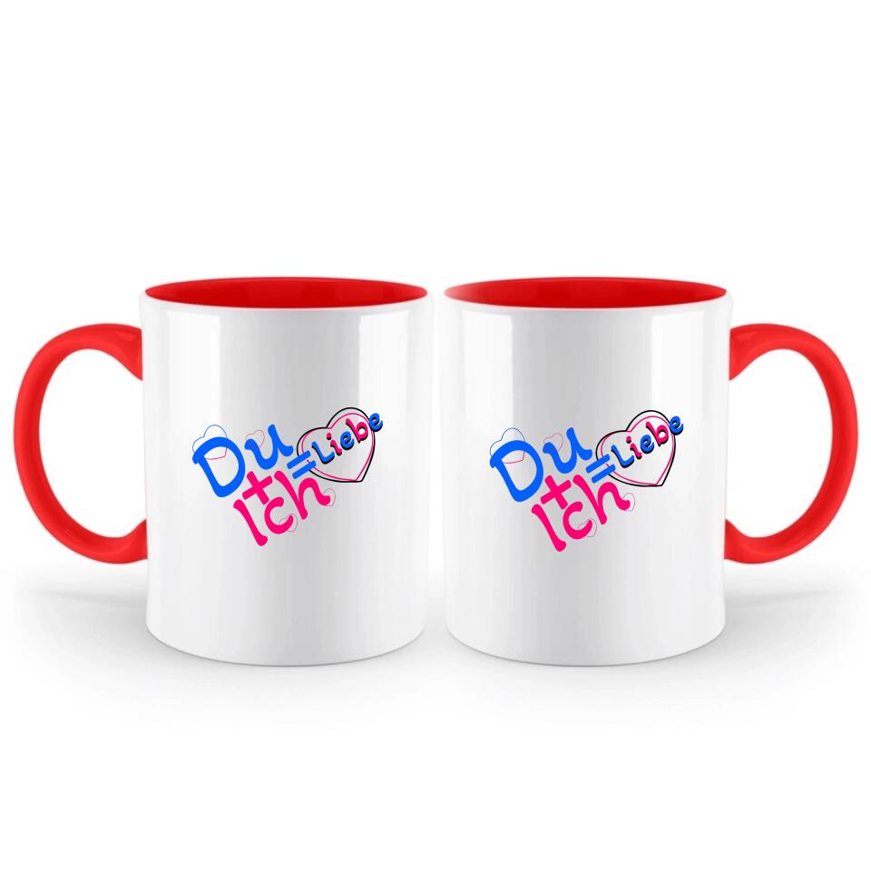 Du + Ich = Liebe-Tasse mit Spruch - printpod.de