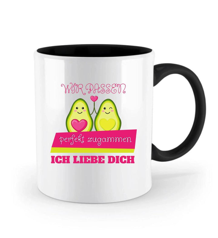 Wir passen perfekt zusammen!Ich liebe dich! - Tasse mit spruch - printpod.de