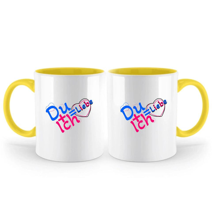 Du + Ich = Liebe-Tasse mit Spruch - printpod.de