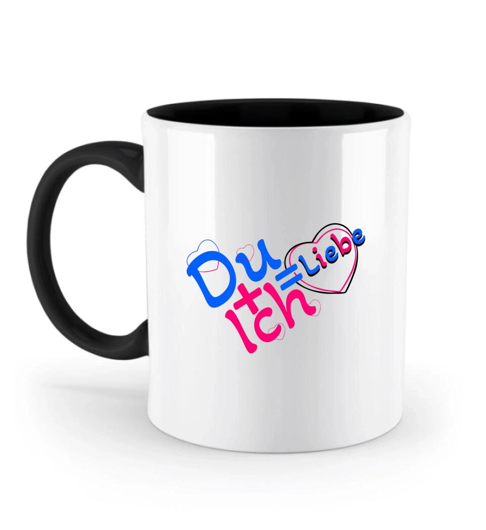 Du + Ich = Liebe-Tasse mit Spruch - printpod.de