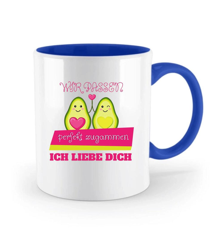 Wir passen perfekt zusammen!Ich liebe dich! - Tasse mit spruch - printpod.de