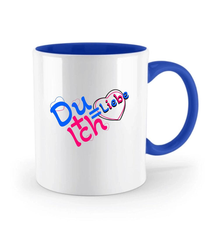 Du + Ich = Liebe-Tasse mit Spruch - printpod.de