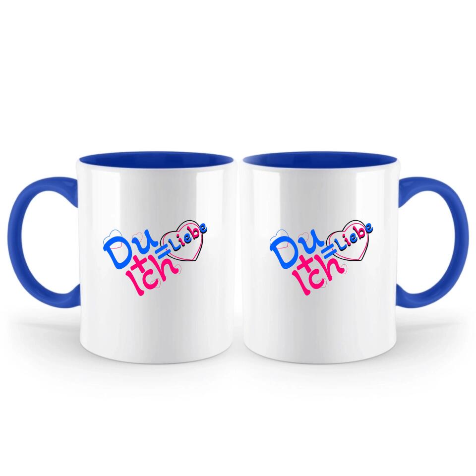 Du + Ich = Liebe-Tasse mit Spruch - printpod.de