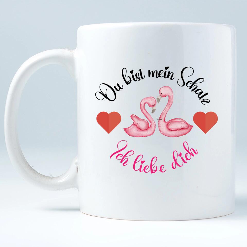 Du bist mein Schatz - Ich liebedich ♥ Süßer Schwan Tasse - printpod.de