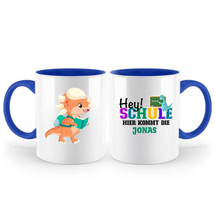 Einschulung geschenk, Dino tasse, Tasse schulkind mit namen, Geschenkideen, Schulanfang - printpod.de