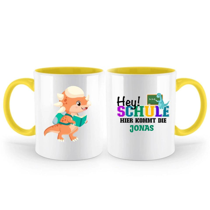 Einschulung geschenk, Dino tasse, Tasse schulkind mit namen, Geschenkideen, Schulanfang - printpod.de