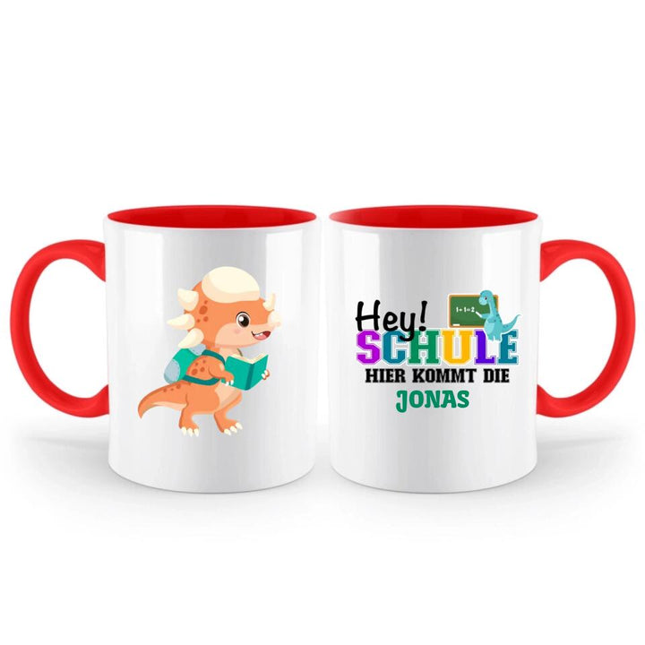 Einschulung geschenk, Dino tasse, Tasse schulkind mit namen, Geschenkideen, Schulanfang - printpod.de