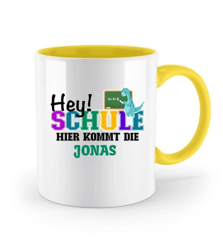 Einschulung geschenk, Dino tasse, Tasse schulkind mit namen, Geschenkideen, Schulanfang - printpod.de