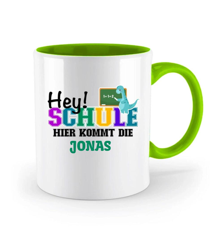 Einschulung geschenk, Dino tasse, Tasse schulkind mit namen, Geschenkideen, Schulanfang - printpod.de