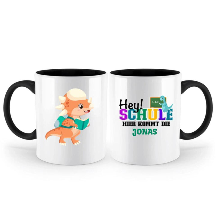 Einschulung geschenk, Dino tasse, Tasse schulkind mit namen, Geschenkideen, Schulanfang - printpod.de