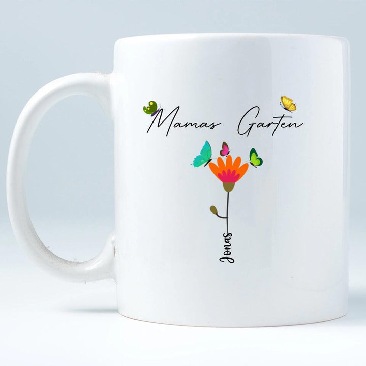 Mamas Garten Tasse, Tasse, Geschenk Muttertag, Geburtstagsgeschenk Mama, Personalisierte Tasse, Mama Geschenk, Mama Tasse - printpod.de