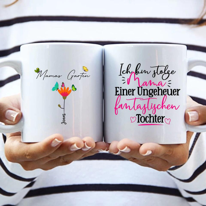 Mamas Garten Tasse, Tasse, Geschenk Muttertag, Geburtstagsgeschenk Mama, Personalisierte Tasse, Mama Geschenk, Mama Tasse - printpod.de