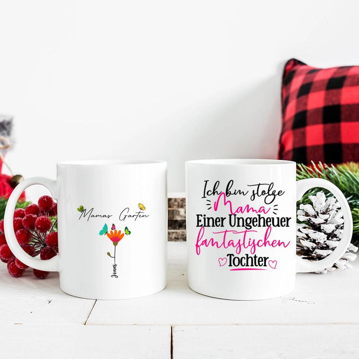 Mamas Garten Tasse, Tasse, Geschenk Muttertag, Geburtstagsgeschenk Mama, Personalisierte Tasse, Mama Geschenk, Mama Tasse - printpod.de