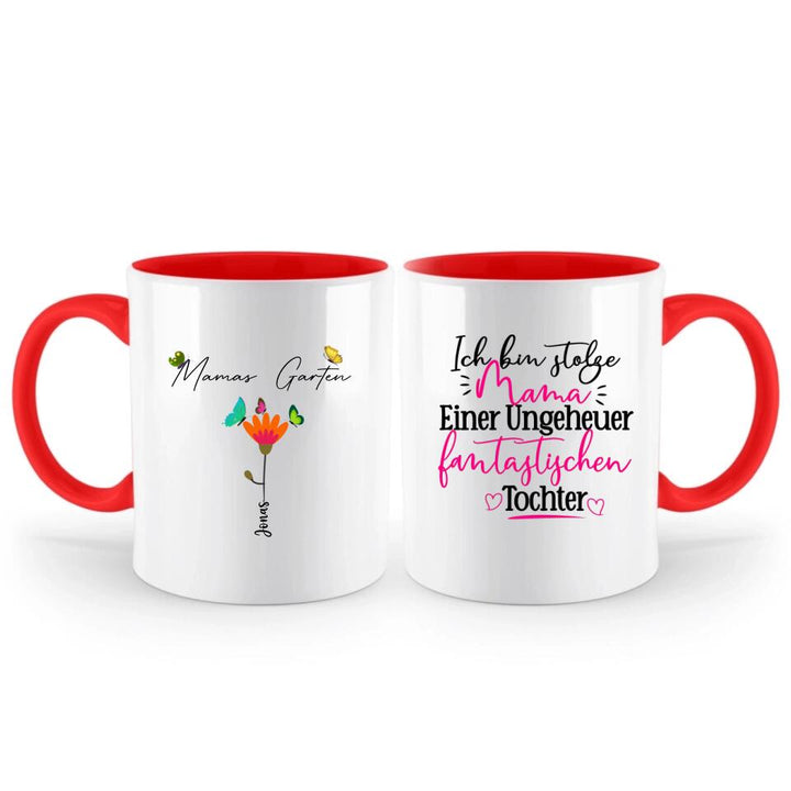 Mamas Garten Tasse, Tasse, Geschenk Muttertag, Geburtstagsgeschenk Mama, Personalisierte Tasse, Mama Geschenk, Mama Tasse - printpod.de