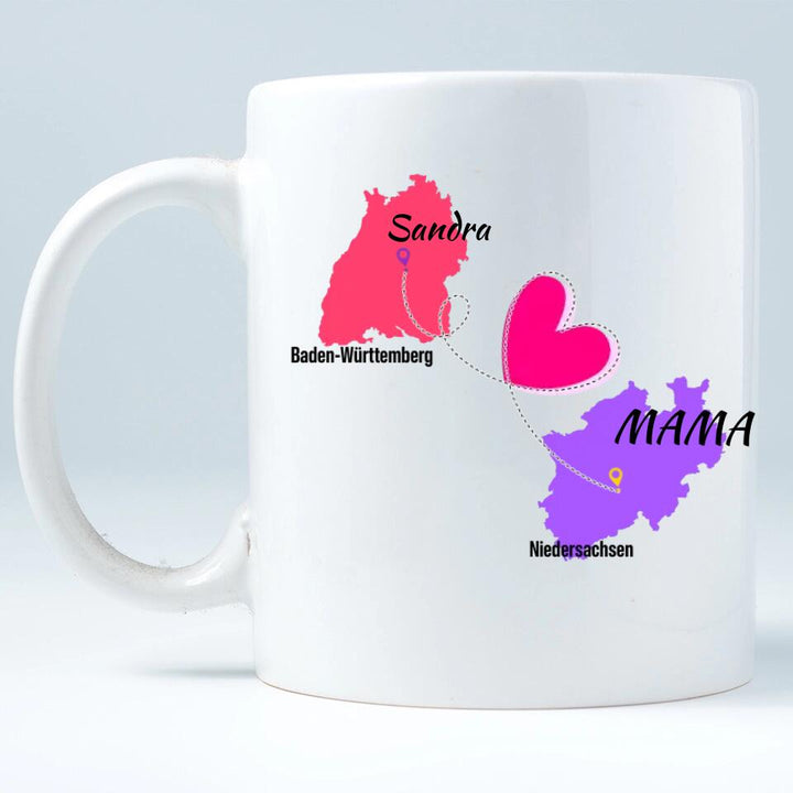 Zuhause ist da, wo Mama ist Tasse, Geschenk für Muttertag - printpod.de