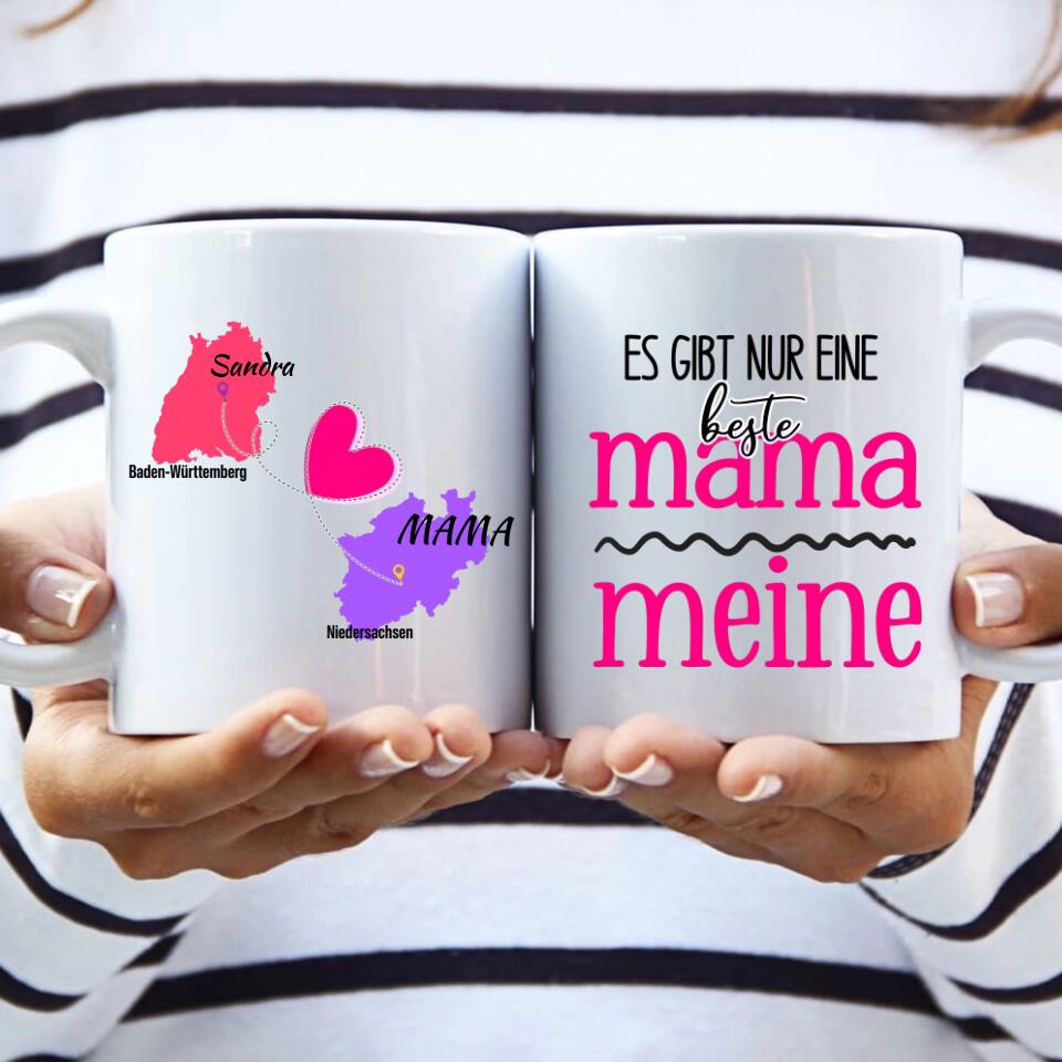 Zuhause ist da, wo Mama ist Tasse, Geschenk für Muttertag - printpod.de