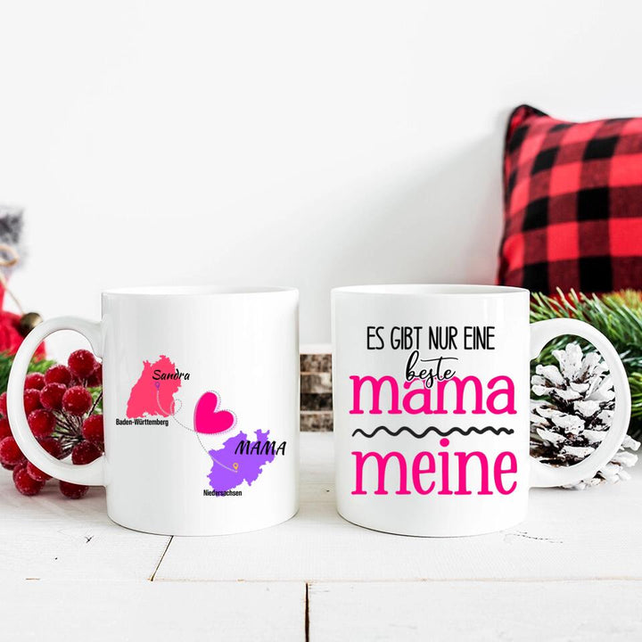 Zuhause ist da, wo Mama ist Tasse, Geschenk für Muttertag - printpod.de