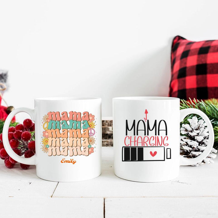 Mama Charging Tasse,Geschenk Muttertag,Geburtstagsgeschenk Mama,Personalisierte Tasse ,Mama Geschenk - printpod.de