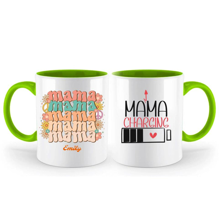 Mama Charging Tasse,Geschenk Muttertag,Geburtstagsgeschenk Mama,Personalisierte Tasse ,Mama Geschenk