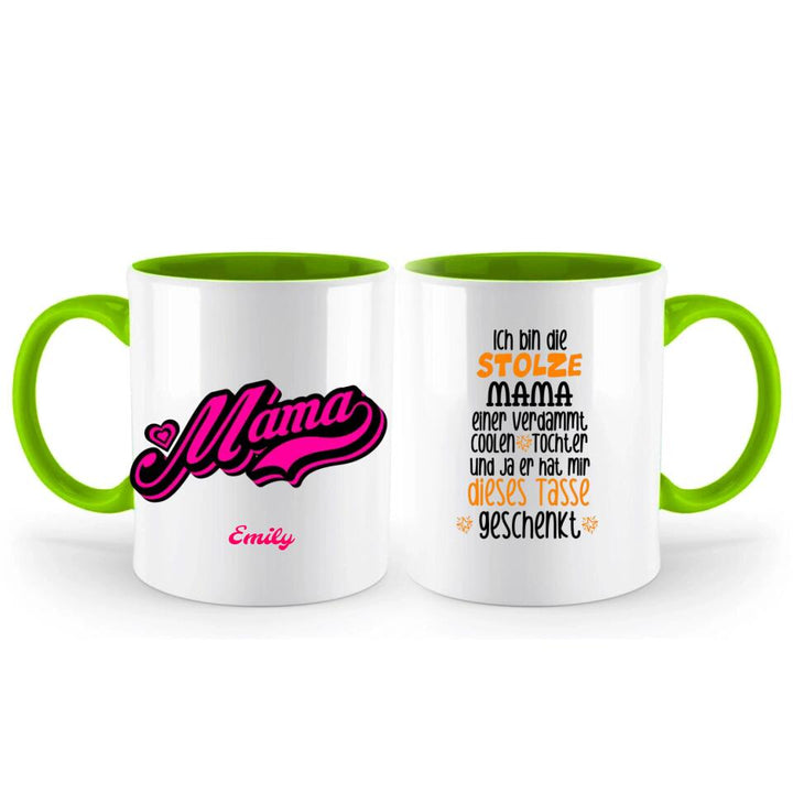 Ich bin die stolze MAMA einer verdammt coolen, Tochter und ja er hat mir dieses Tasse, Geschenk Muttertag, Personalisierte Tasse, Mama Geschenk, Mama Tasse, Geburtstagsgeschenk Mama - printpod.de