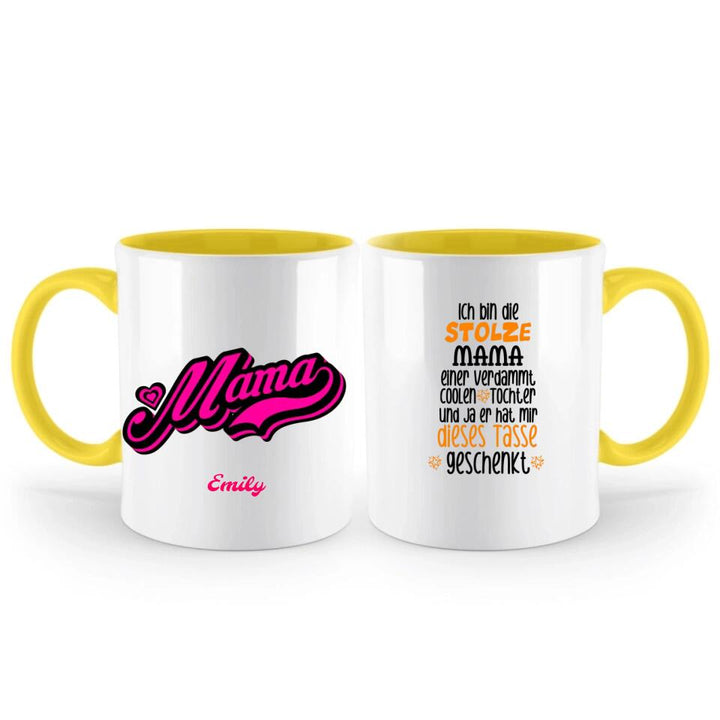 Ich bin die stolze MAMA einer verdammt coolen, Tochter und ja er hat mir dieses Tasse, Geschenk Muttertag, Personalisierte Tasse, Mama Geschenk, Mama Tasse, Geburtstagsgeschenk Mama - printpod.de