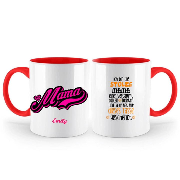 Ich bin die stolze MAMA einer verdammt coolen, Tochter und ja er hat mir dieses Tasse, Geschenk Muttertag, Personalisierte Tasse, Mama Geschenk, Mama Tasse, Geburtstagsgeschenk Mama - printpod.de