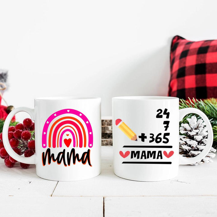 Geschenk Muttertag,Geburtstagsgeschenk Mama,Tasse ,Mama GeschenkTasse 24 + 7 + 365 = Mama,Geschenkideen