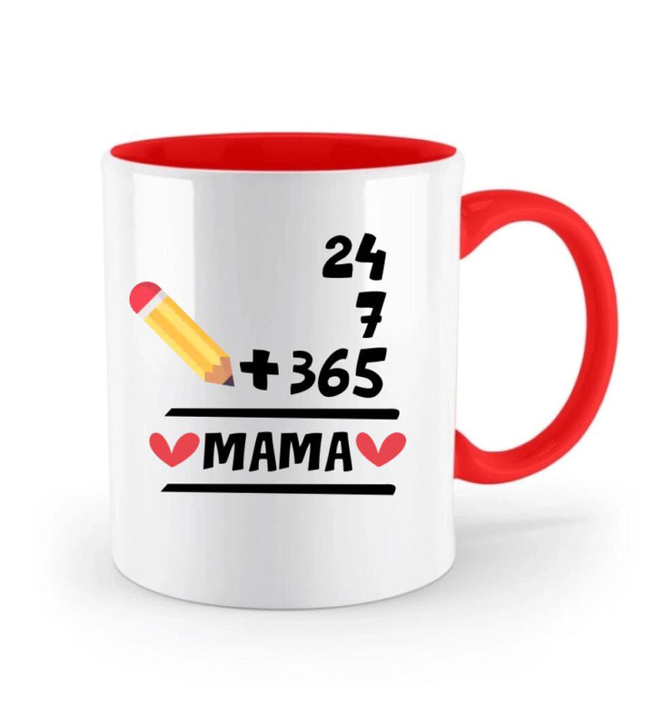 Geschenk Muttertag,Geburtstagsgeschenk Mama,Tasse ,Mama GeschenkTasse 24 + 7 + 365 = Mama,Geschenkideen - printpod.de