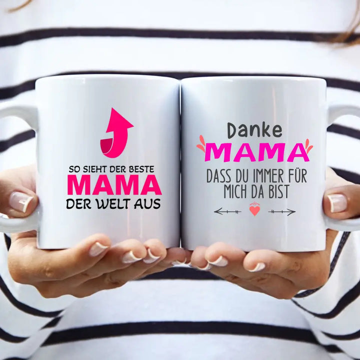 Mama Tasse,So Sieht der Beste Mama der Welt aus Tasse, Geschenk Muttertag, Geburtstagsgeschenk Mama, Mama Geschenk - printpod.de