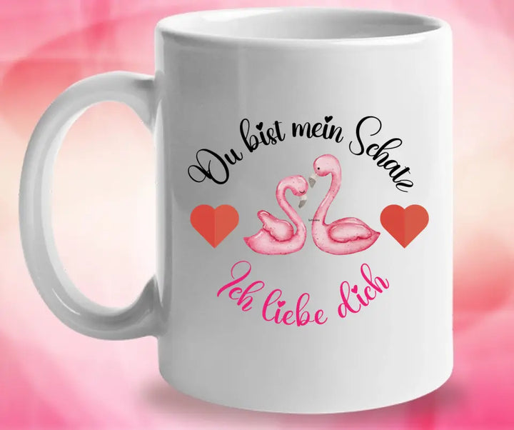 Du bist mein Schatz - Ich liebedich ♥ Süßer Schwan Tasse