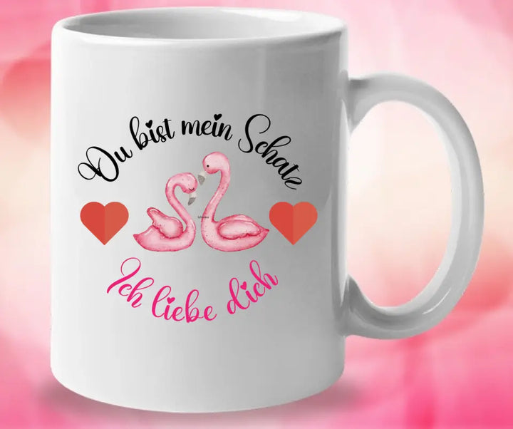 Du bist mein Schatz - Ich liebedich ♥ Süßer Schwan Tasse - printpod.de