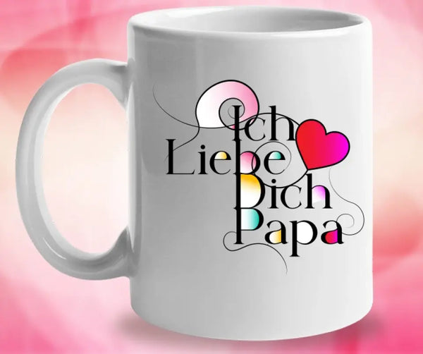 Ich liebe dich Papa-Vatertagsgeschenk-Tasse mit spruch
