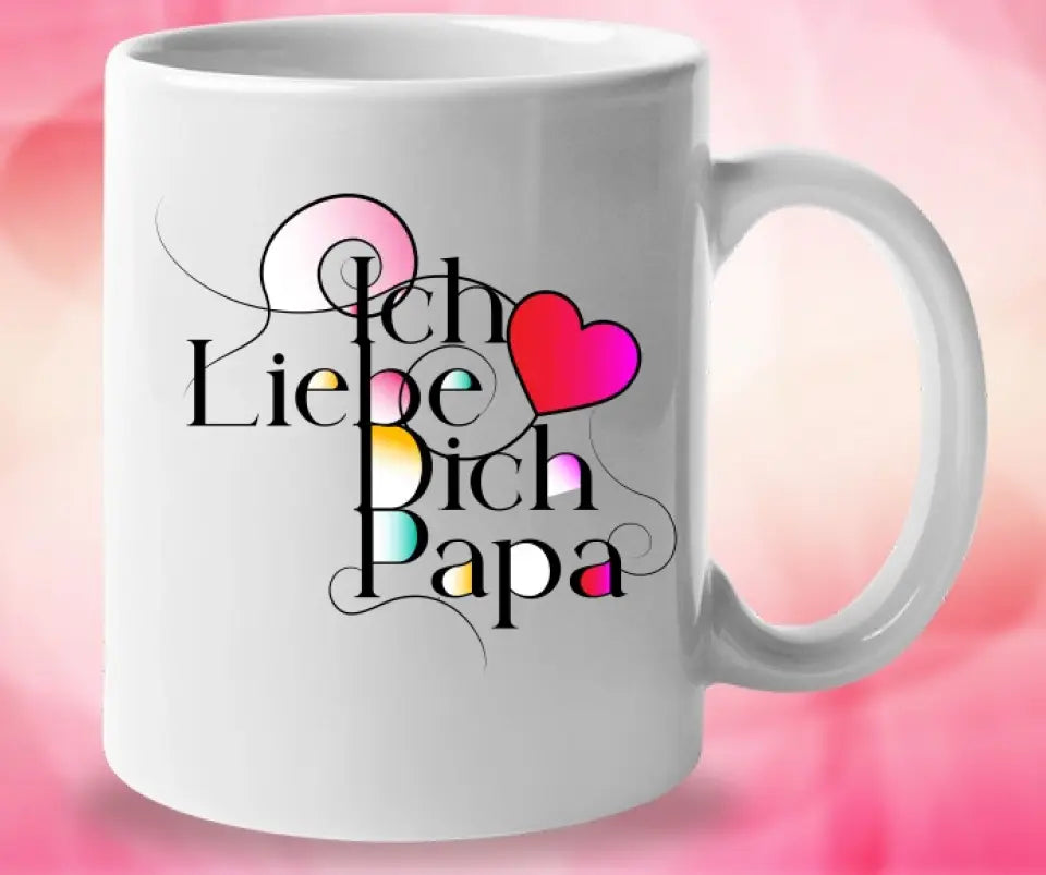 Ich liebe dich Papa-Vatertagsgeschenk-Tasse mit spruch - printpod.de