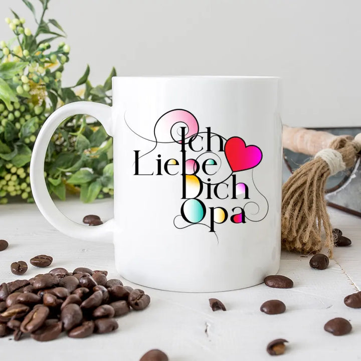 Ich liebe dich Opa - Spruch Tasse - printpod.de