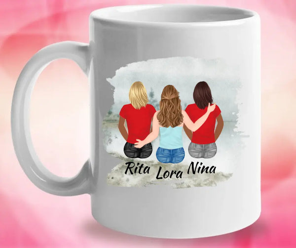 Personalisierte Geschenke Tasse (3 Frauen)