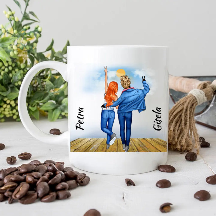 Personalisierte Tasse Für Freunde (2 Freunden) - printpod.de