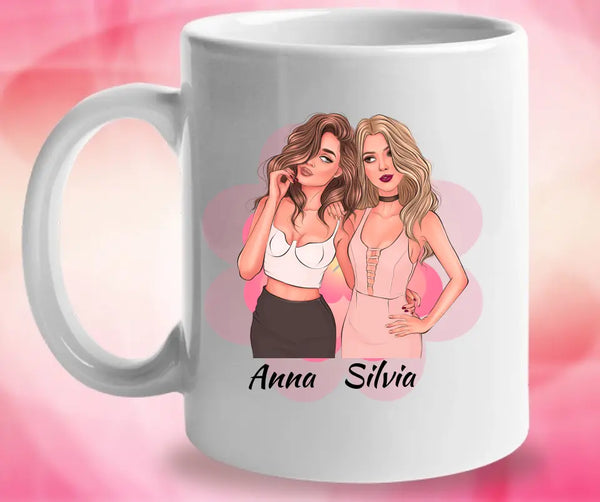 BESTIES - PERSONALISIERBARE TASSE Schwester, Freundin - printpod.de