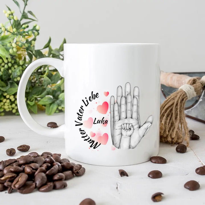 Mutter Vater Liebe Tasse, Geschenk Muttertag, Geburtstagsgeschenk Mama - printpod.de