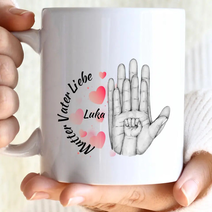 Mutter Vater Liebe Tasse, Geschenk Muttertag, Geburtstagsgeschenk Mama - printpod.de