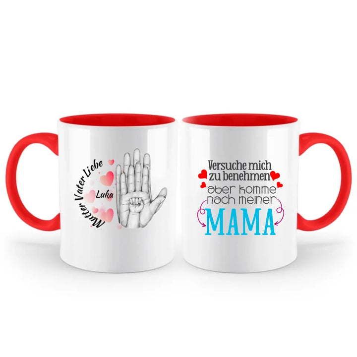 Mutter Vater Liebe Tasse, Geschenk Muttertag, Geburtstagsgeschenk Mama - printpod.de