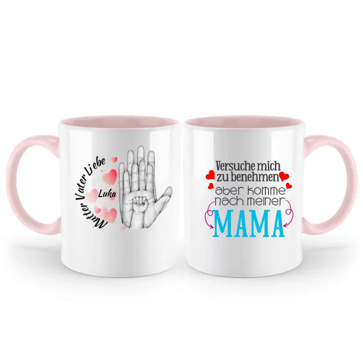 Mutter Vater Liebe Tasse, Geschenk Muttertag, Geburtstagsgeschenk Mama - printpod.de