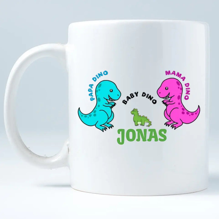 Dino Tasse, Personalisierte Tasse, Geschenkideen, Personalisierte Tasse Familie - printpod.de