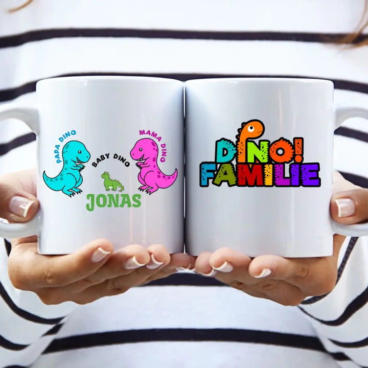 Dino Tasse, Personalisierte Tasse, Geschenkideen, Personalisierte Tasse Familie - printpod.de