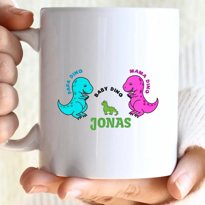 Dino Tasse, Personalisierte Tasse, Geschenkideen, Personalisierte Tasse Familie - printpod.de