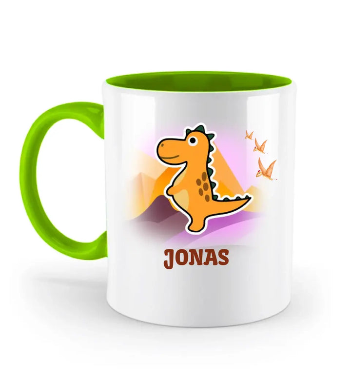 Kindertasse, Kindertasse mit namen, Dino Tasse, Kindergeburtstag Geschenk, Geschenke für Jungen Mädchen Sohn Tochter - printpod.de