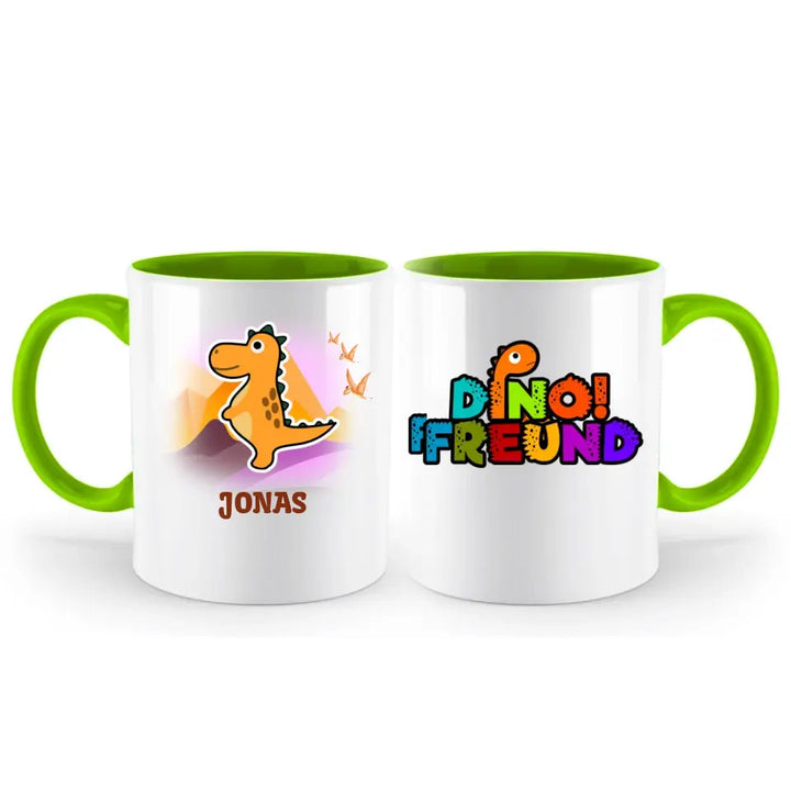 Kindertasse, Kindertasse mit namen, Dino Tasse, Kindergeburtstag Geschenk, Geschenke für Jungen Mädchen Sohn Tochter - printpod.de