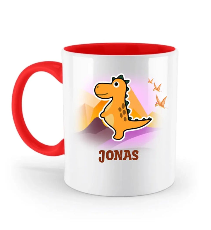 Kindertasse, Kindertasse mit namen, Dino Tasse, Kindergeburtstag Geschenk, Geschenke für Jungen Mädchen Sohn Tochter - printpod.de