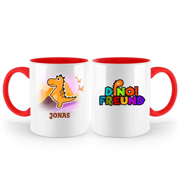 Kindertasse, Kindertasse mit namen, Dino Tasse, Kindergeburtstag Geschenk, Geschenke für Jungen Mädchen Sohn Tochter - printpod.de